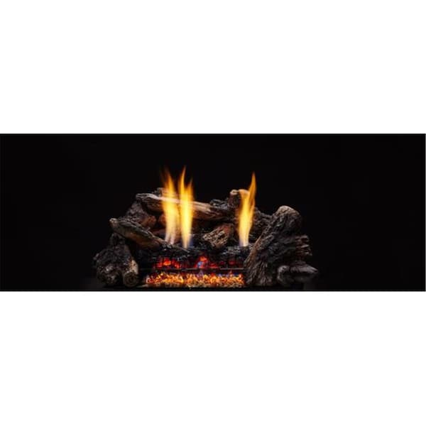 Vecindario 30 in. Burncrete Hybrid Charisma Log Set with Glow Getter 24 in. Burner - 8 Piece VE1718467 - main